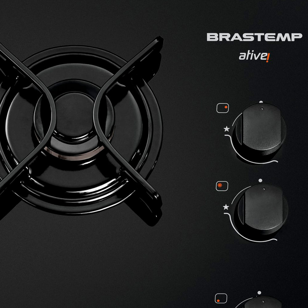 Cooktop 4 bocas Brastemp com duplachama e acendimento automático BDD62AE diretonaloja