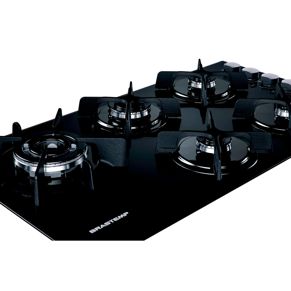BDT86AE Cooktop 5 bocas Brastemp com Quadrichama e Timer Touch